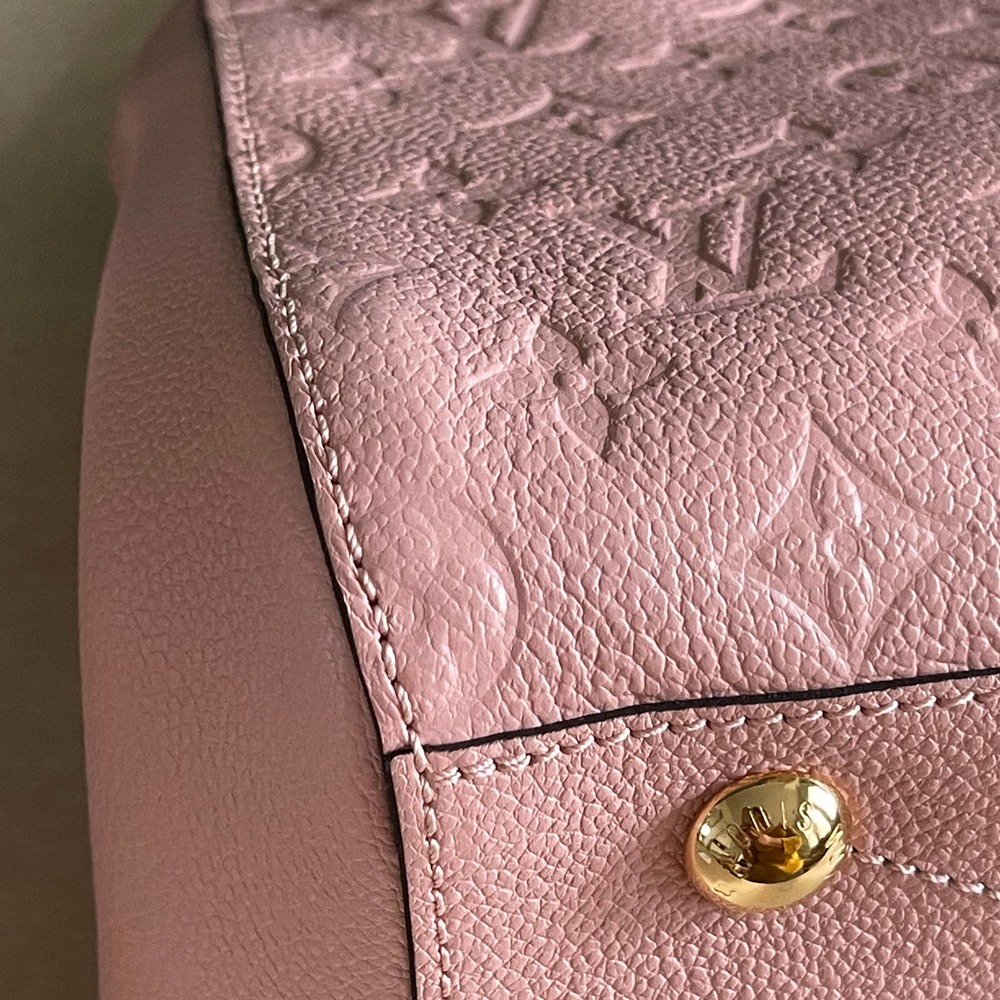 ❌SOLD❌ Louis Vuitton Montaigne BB Empreinte Leather Rose Poudre Crossbody Bag - Picture 10 of 17